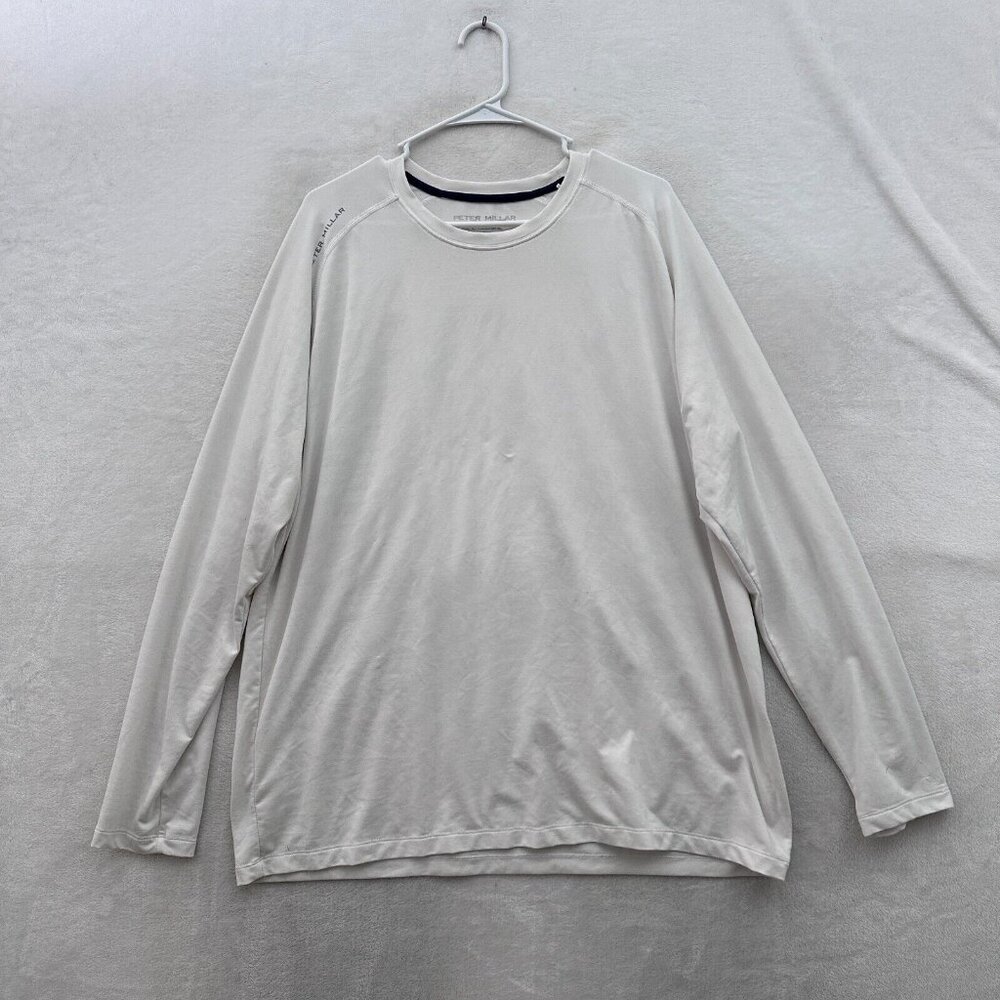 Peter Millar Gray Long Sleeve Tee